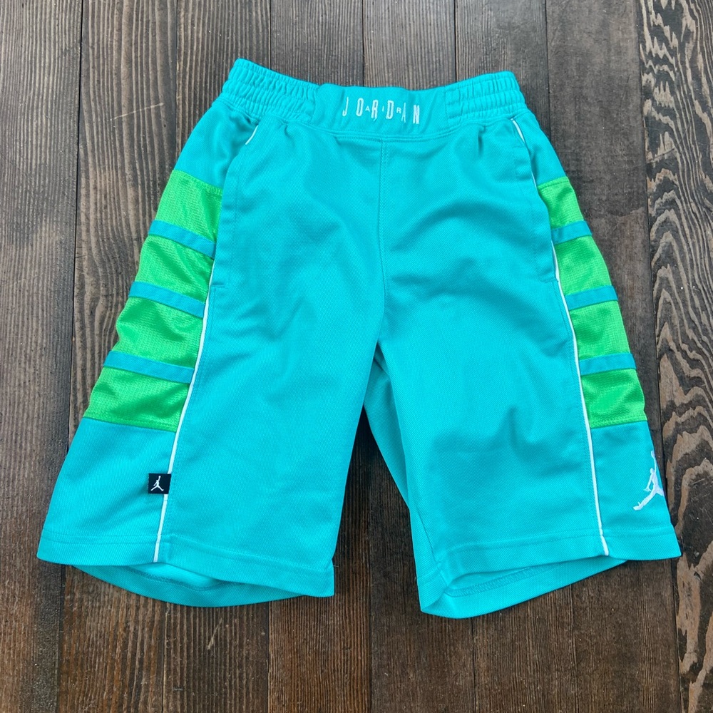 Jordan Kids Blue and Green Shorts